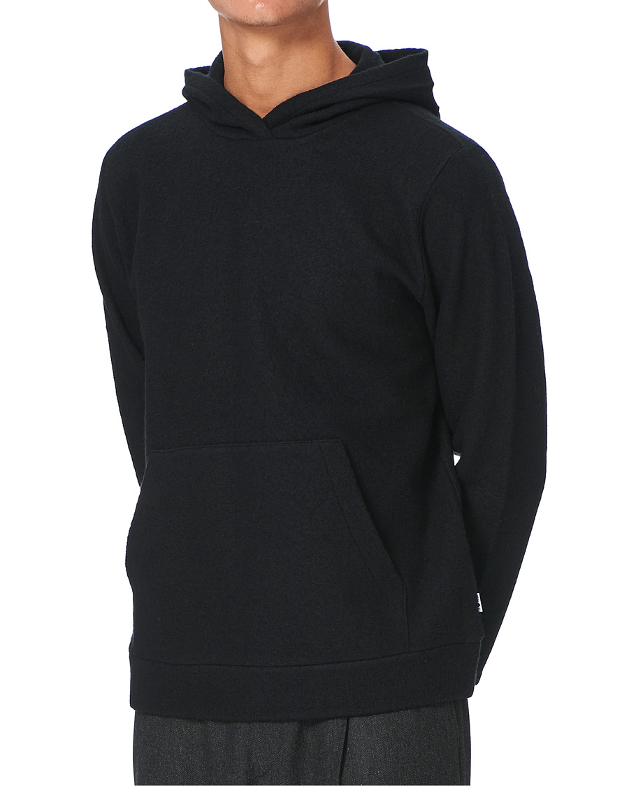 Homme | Pulls Et Tricots | NN07 | Mark Boiled Wool Hoodie Black