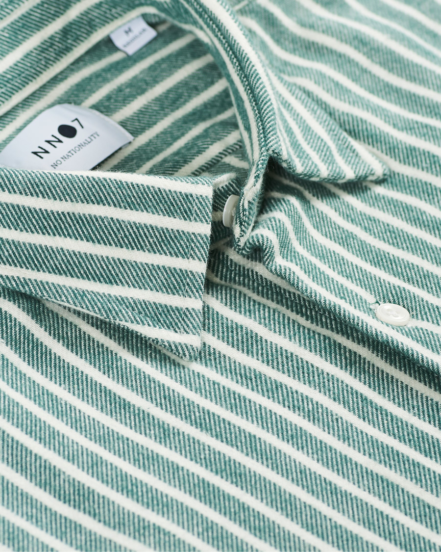 Heren | Overhemden | NN07 | Errico Striped Shirt Green/White