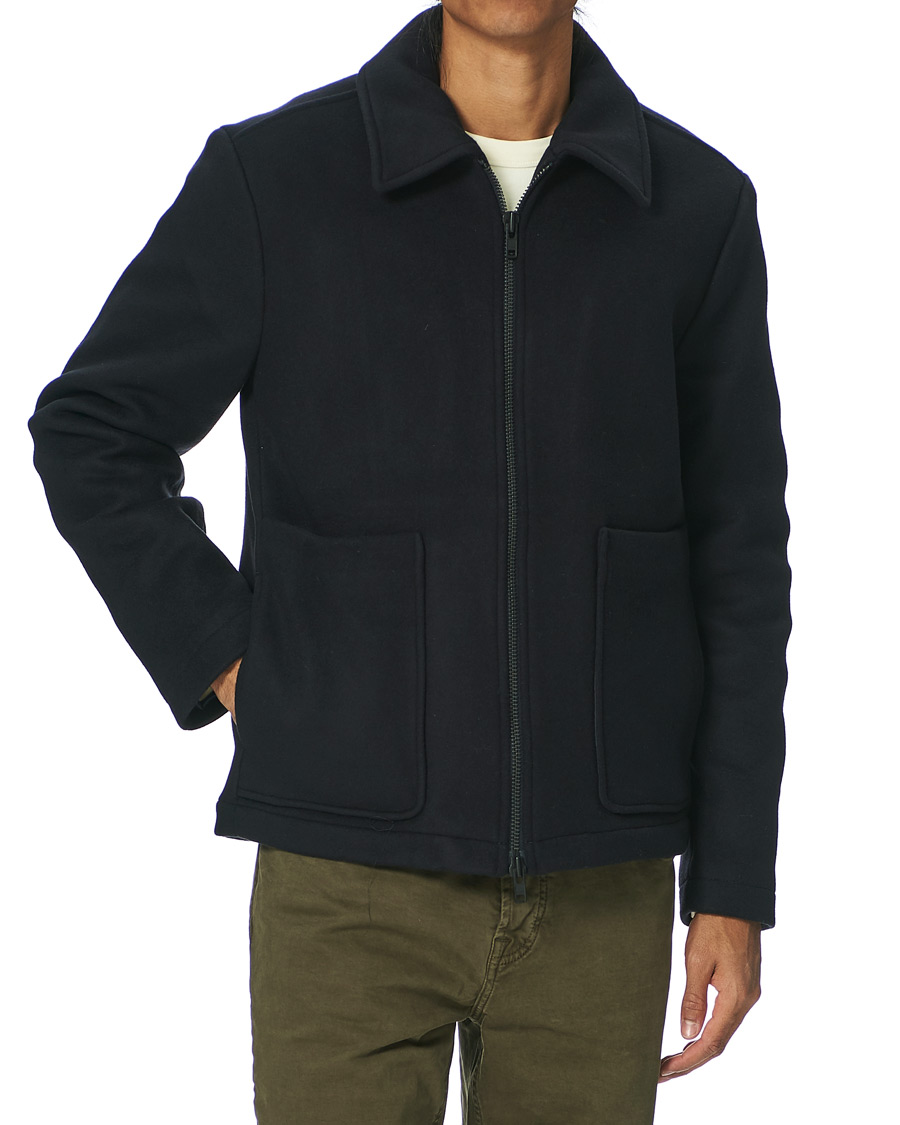 Homme | Manteaux Et Vestes | NN07 | Gael Wool Flight Jacket Navy Blue