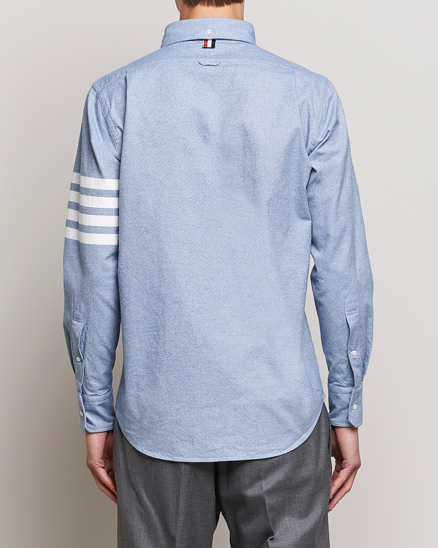 Heren | Overhemden | Thom Browne | 4-Bar Flannel Shirt Light Blue