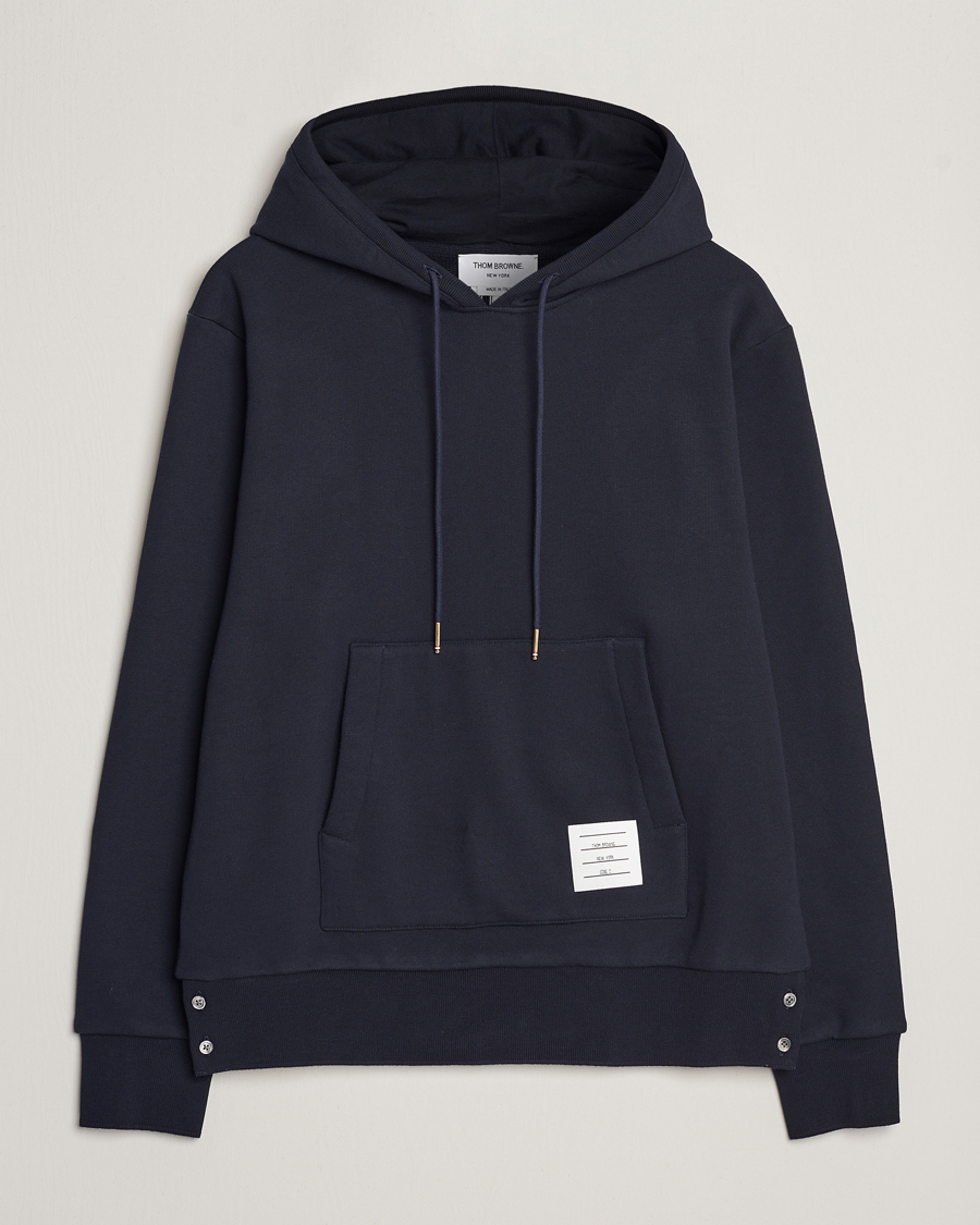Homme | Pulls Et Tricots | Thom Browne | Back Stripe Hoodie Navy
