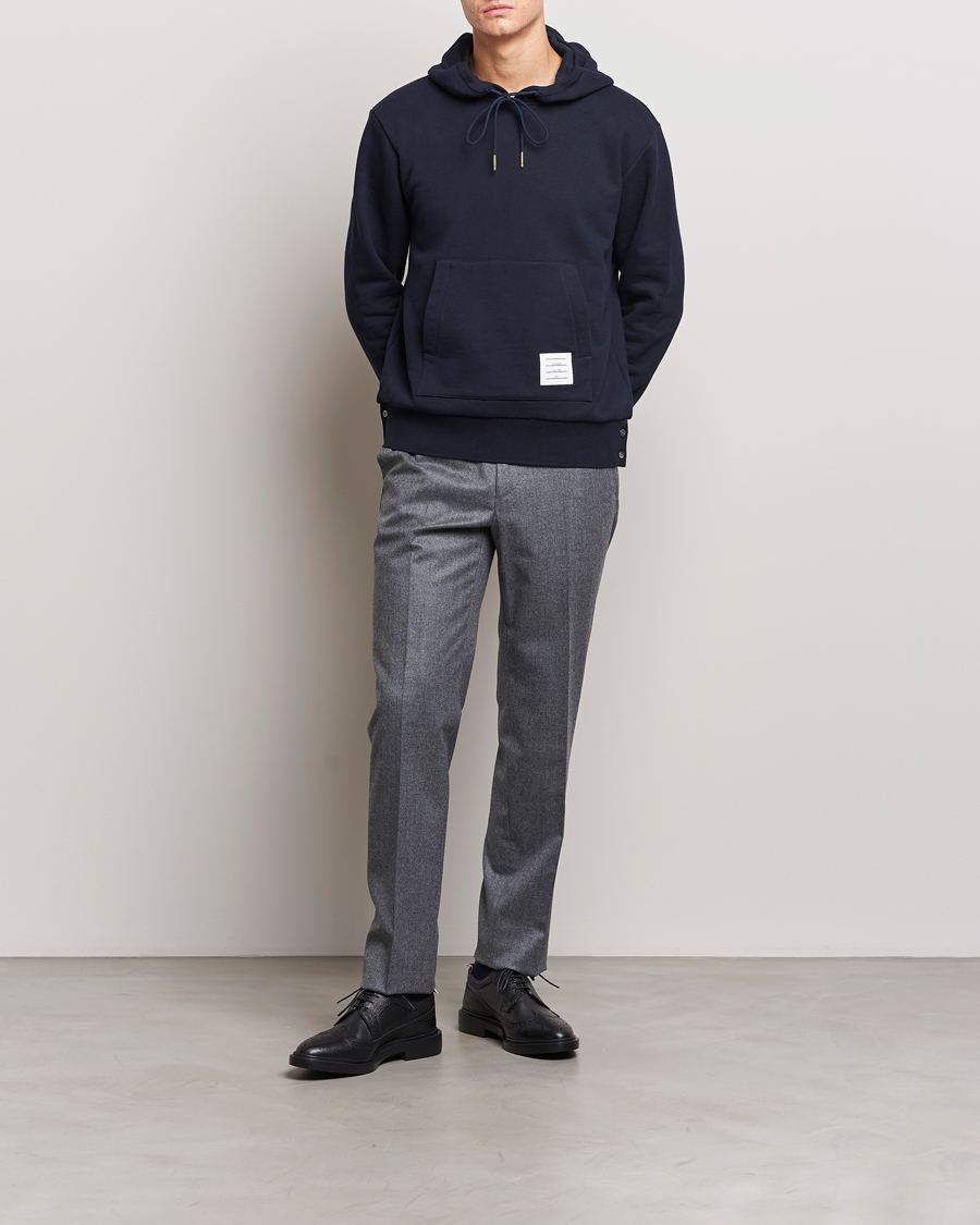 Homme | Pulls Et Tricots | Thom Browne | Back Stripe Hoodie Navy