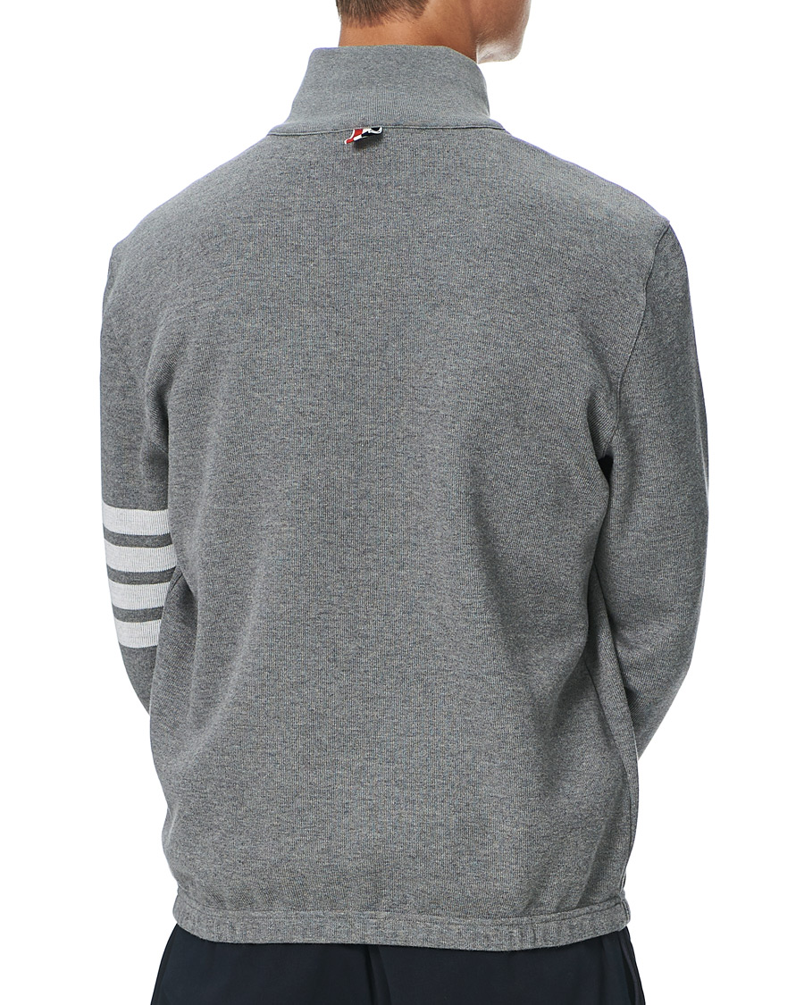 Homme | Pulls Et Tricots | Thom Browne | Funnel Neck Half Zip Sweater Medium Grey