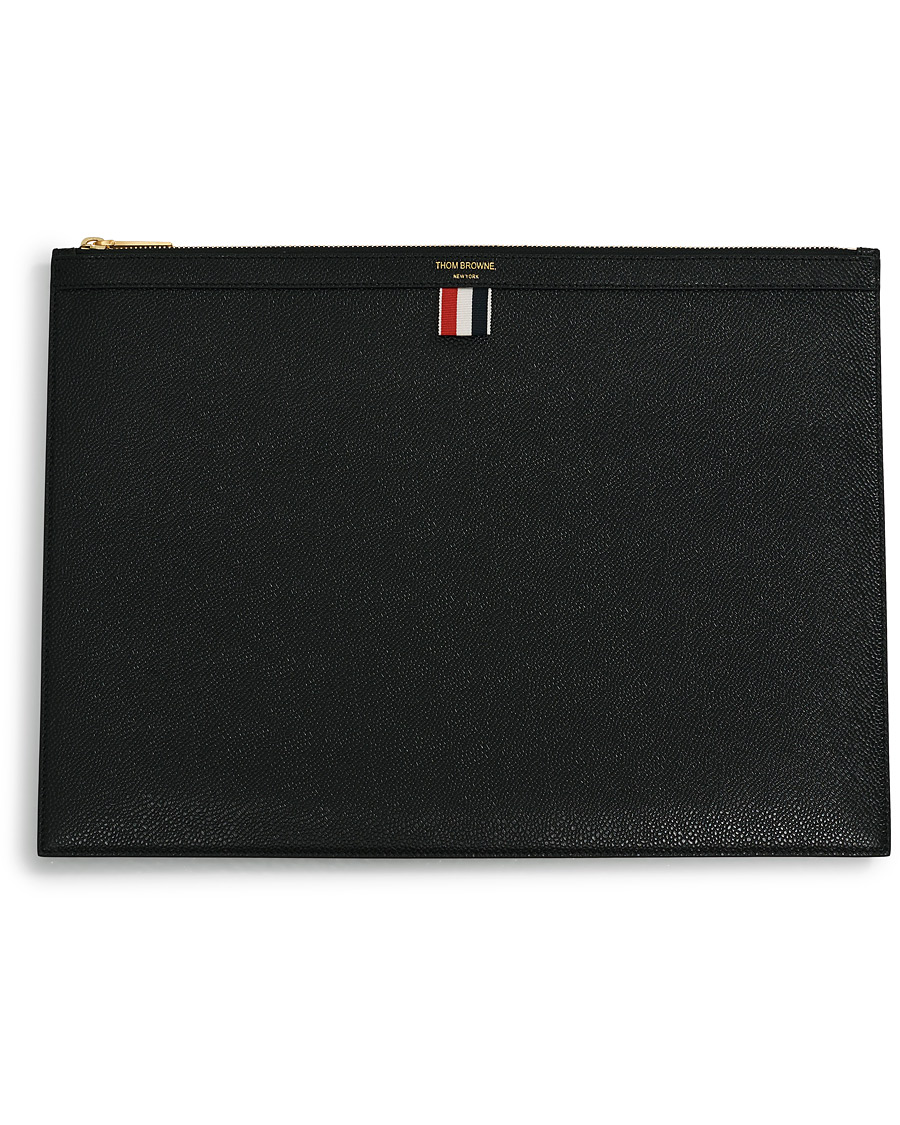 Homme | Thom Browne Large Zipper Laptop Holder Black | Thom Browne | Large Zipper Laptop Holder Black