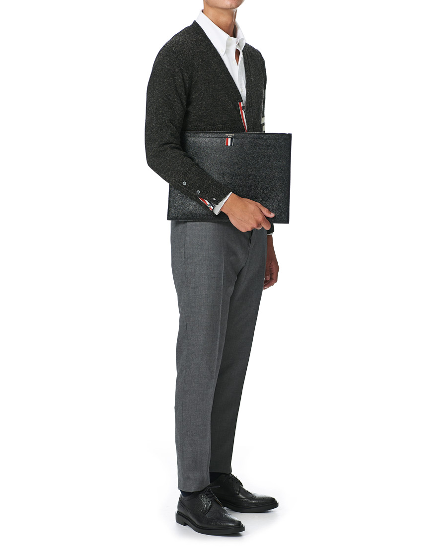 Homme | Thom Browne Large Zipper Laptop Holder Black | Thom Browne | Large Zipper Laptop Holder Black