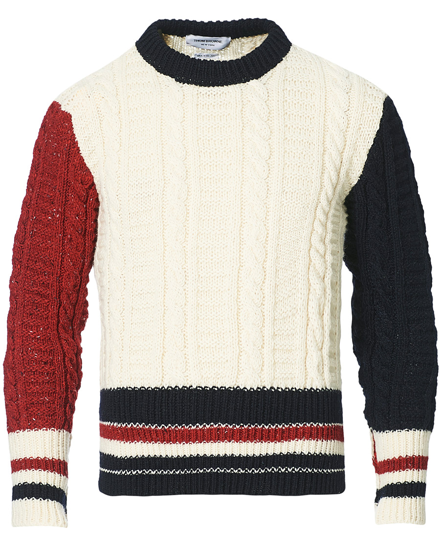 Homme | Pulls Et Tricots | Thom Browne | RWB Striped Pullover Ivory