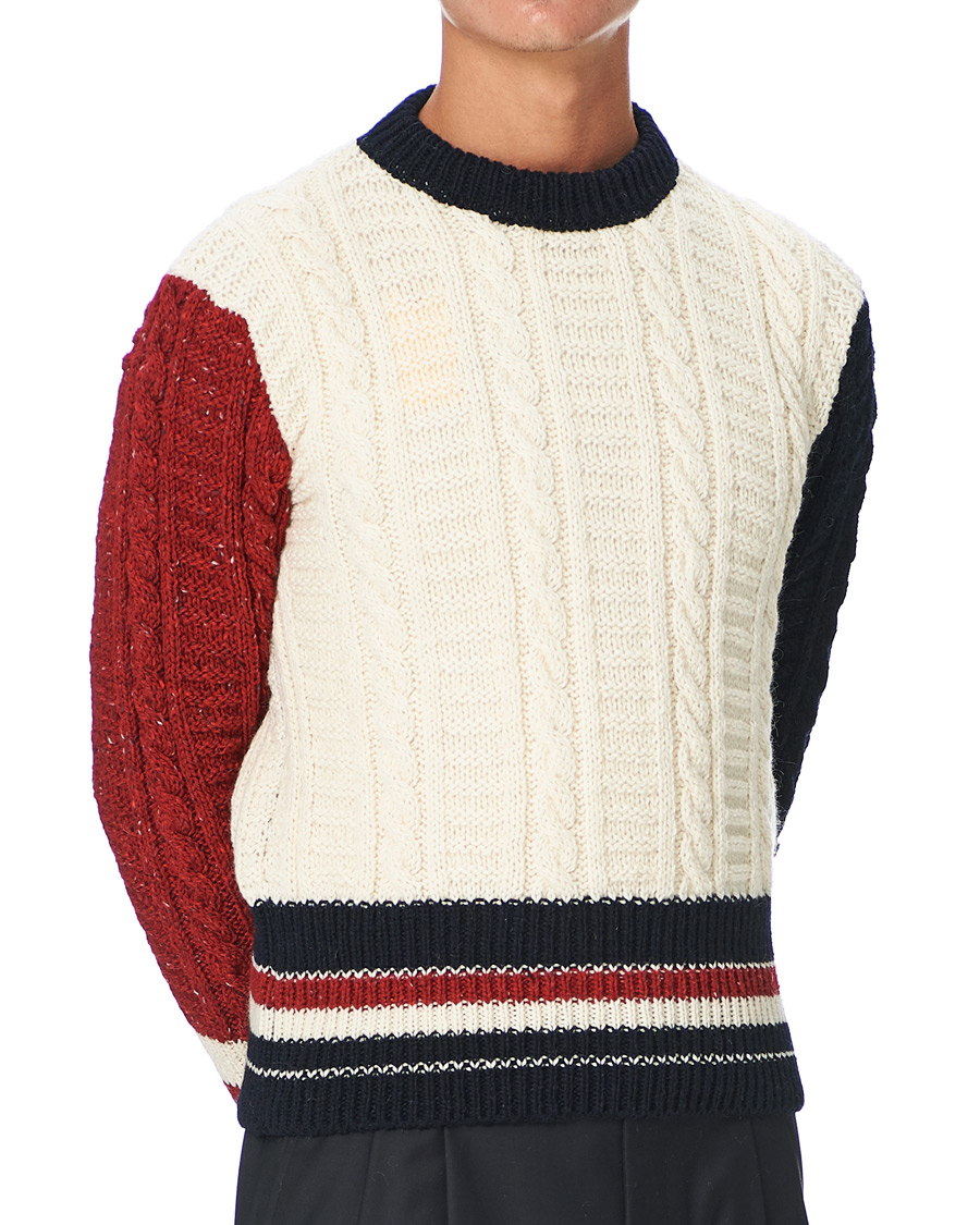 Homme | Pulls Et Tricots | Thom Browne | RWB Striped Pullover Ivory