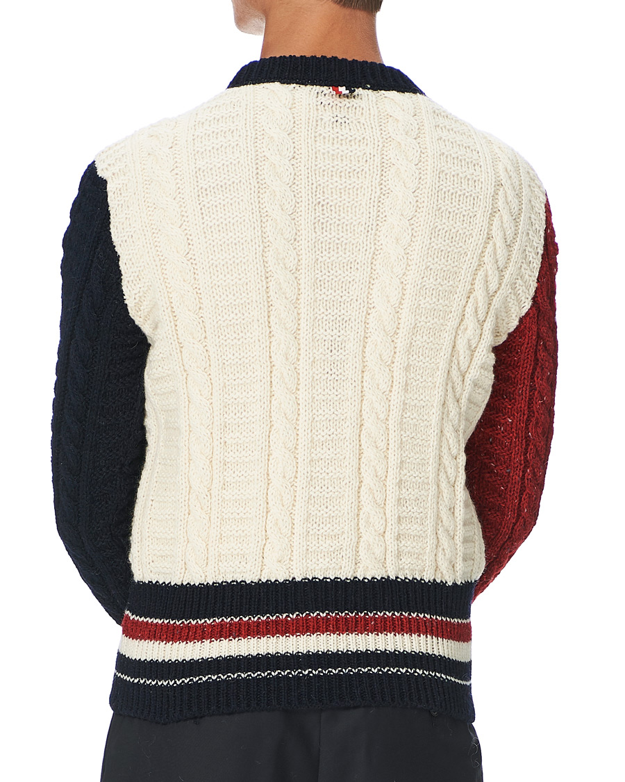Homme | Pulls Et Tricots | Thom Browne | RWB Striped Pullover Ivory