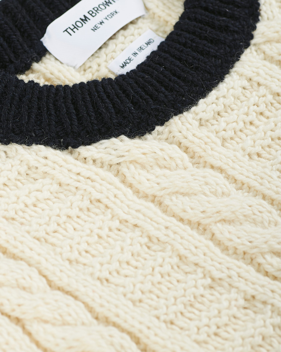 Homme | Pulls Et Tricots | Thom Browne | RWB Striped Pullover Ivory