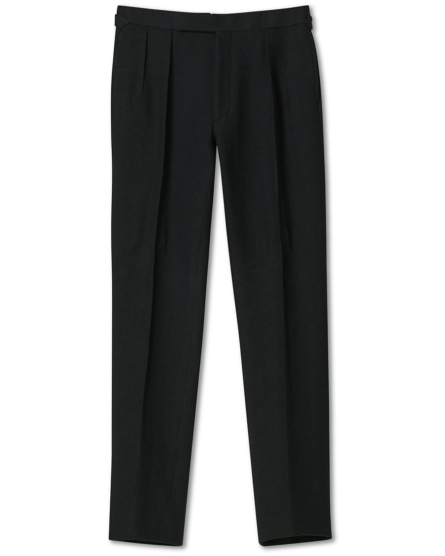 Homme | Pantalons | Ralph Lauren Purple Label | Gregory Double Pleated Trousers Black