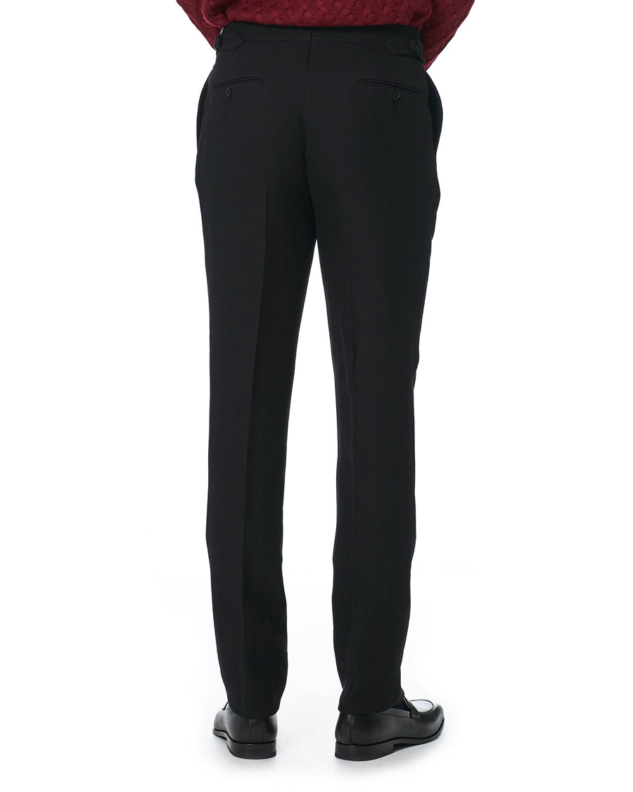 Homme | Pantalons | Ralph Lauren Purple Label | Gregory Double Pleated Trousers Black