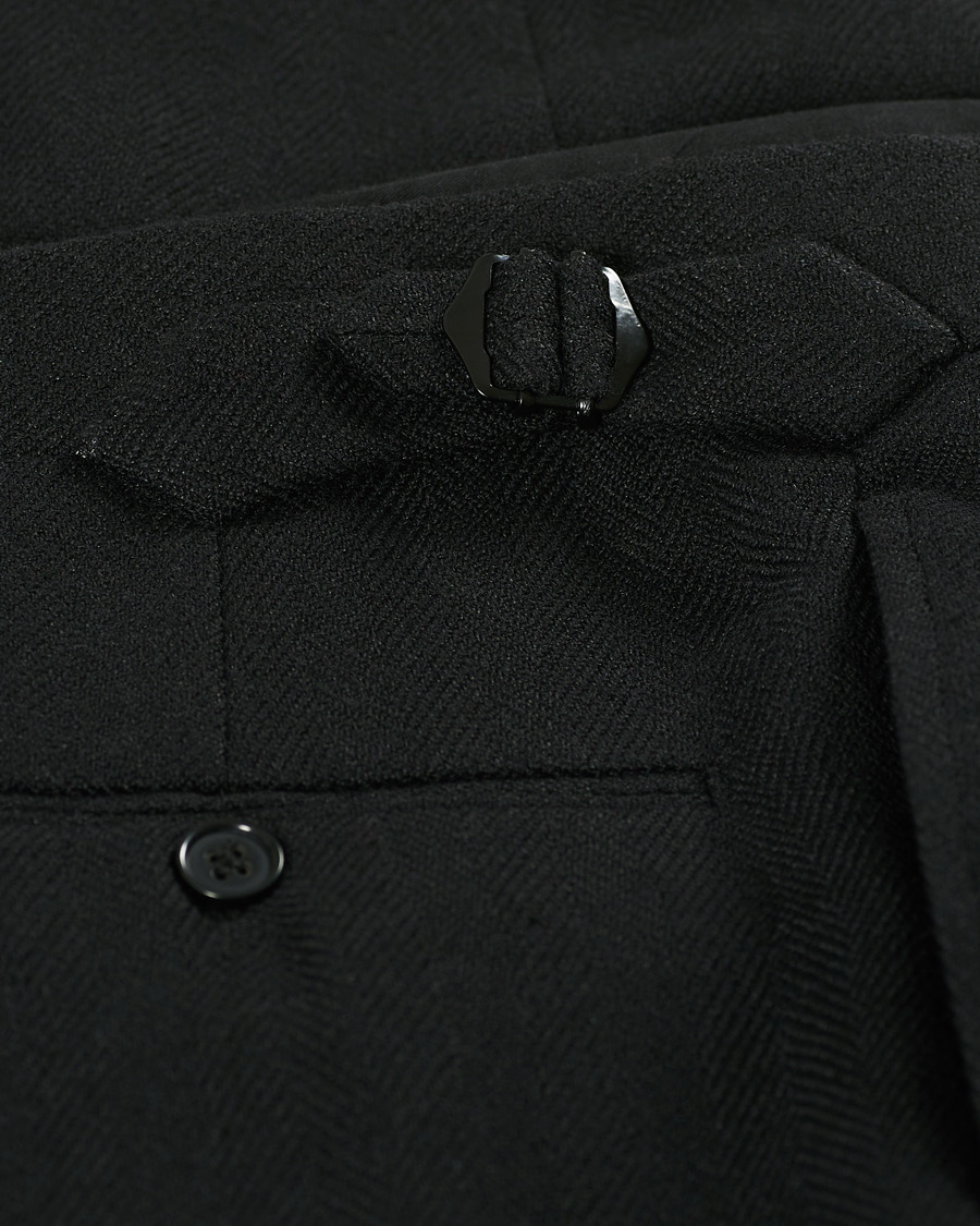 Homme | Pantalons | Ralph Lauren Purple Label | Gregory Double Pleated Trousers Black