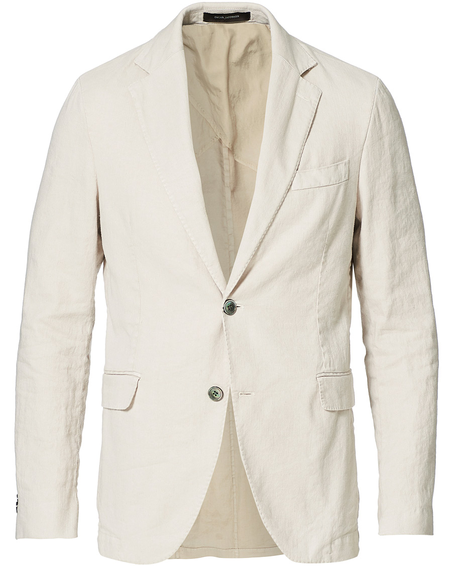 Homme | Blazers | Oscar Jacobson | Egel Cotton/Linen GW Blazer Creme