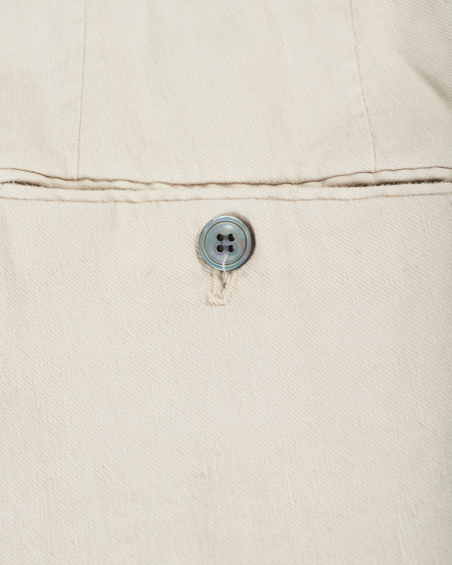 Homme | Pantalons | Oscar Jacobson | Nico Cotton/Linen GW Trousers Creme