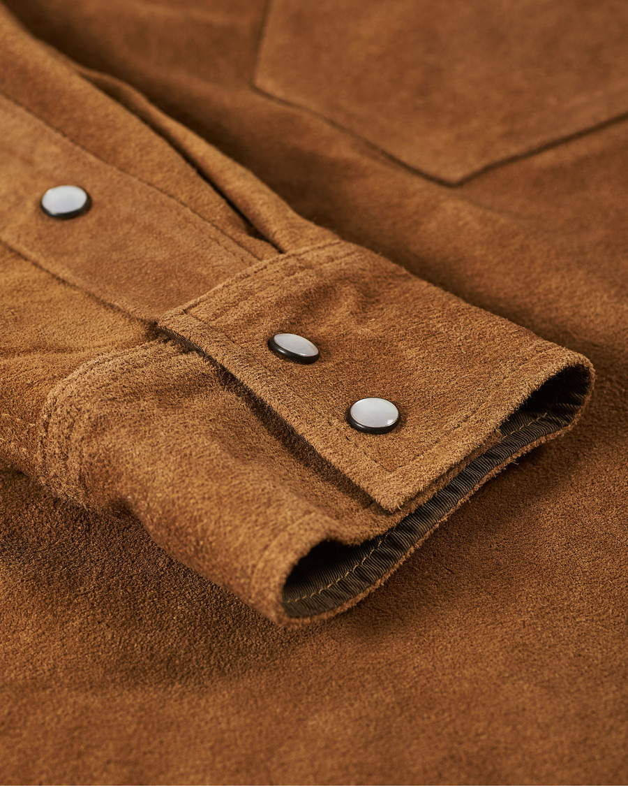 Homme | Manteaux Et Vestes | RRL | Lulworth Lined Leather Shirt Jacket Tan