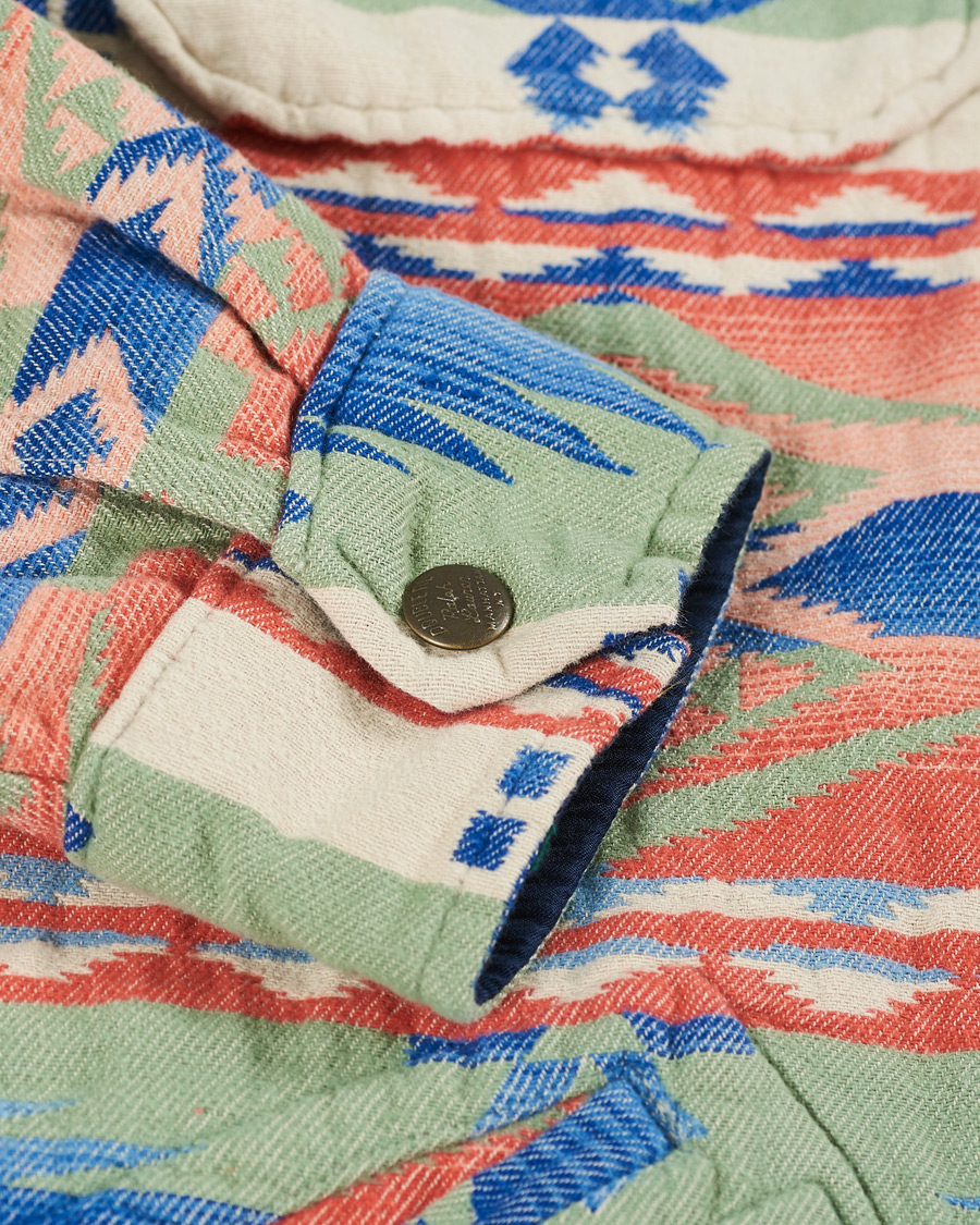 Homme | Chemises | RRL | Brown Bear Shirt Jacket Sage/Blue
