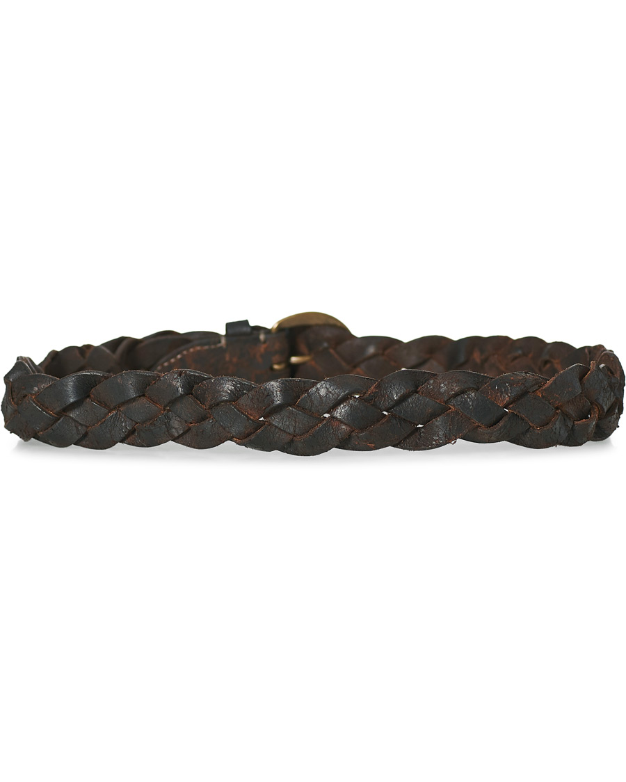 Homme | RRL Braided Casual Belt Brown Leather | RRL | Braided Casual Belt Brown Leather