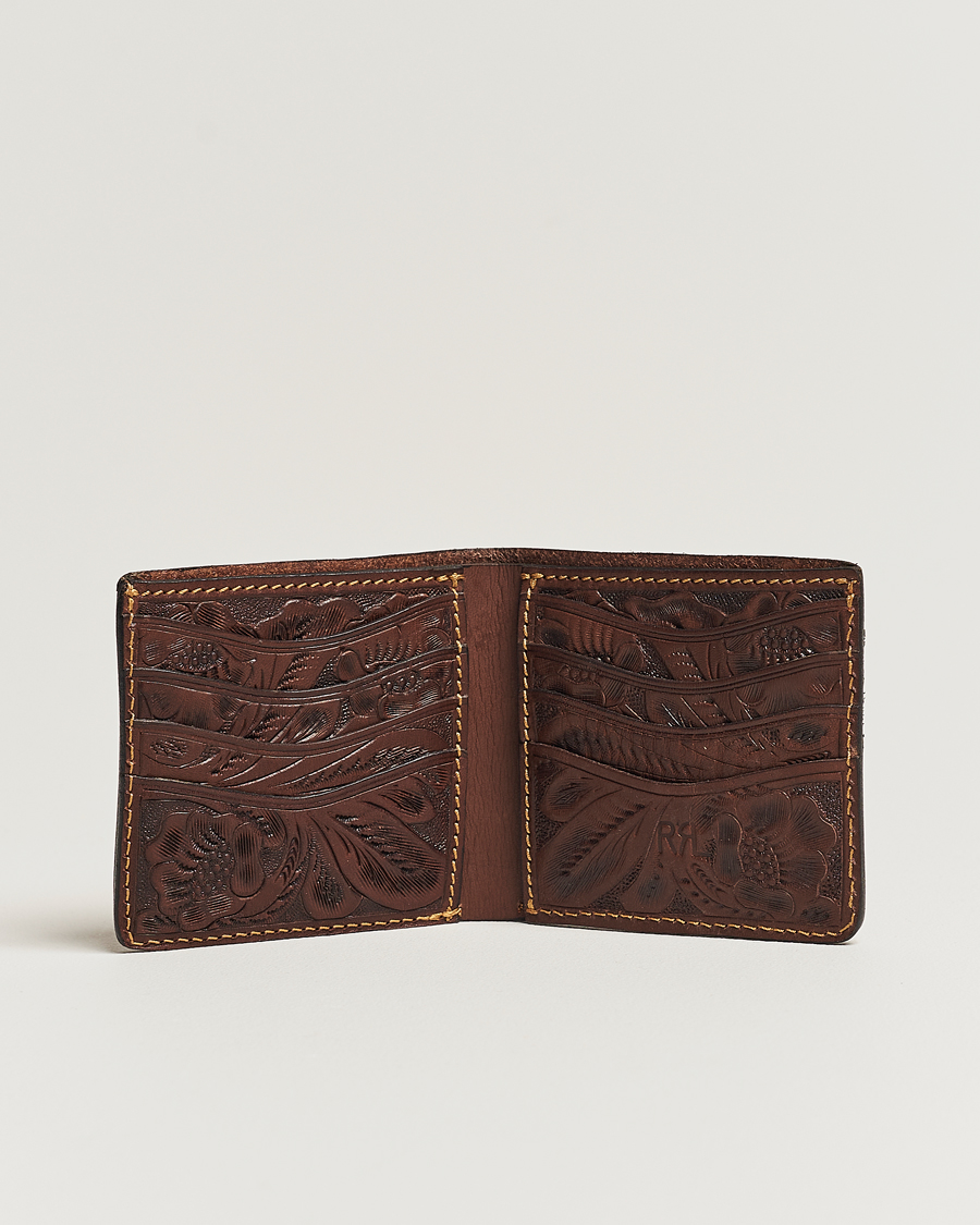 Homme | RRL Embossed Billfold Wallet Dark Brown | RRL | Embossed Billfold Wallet Dark Brown