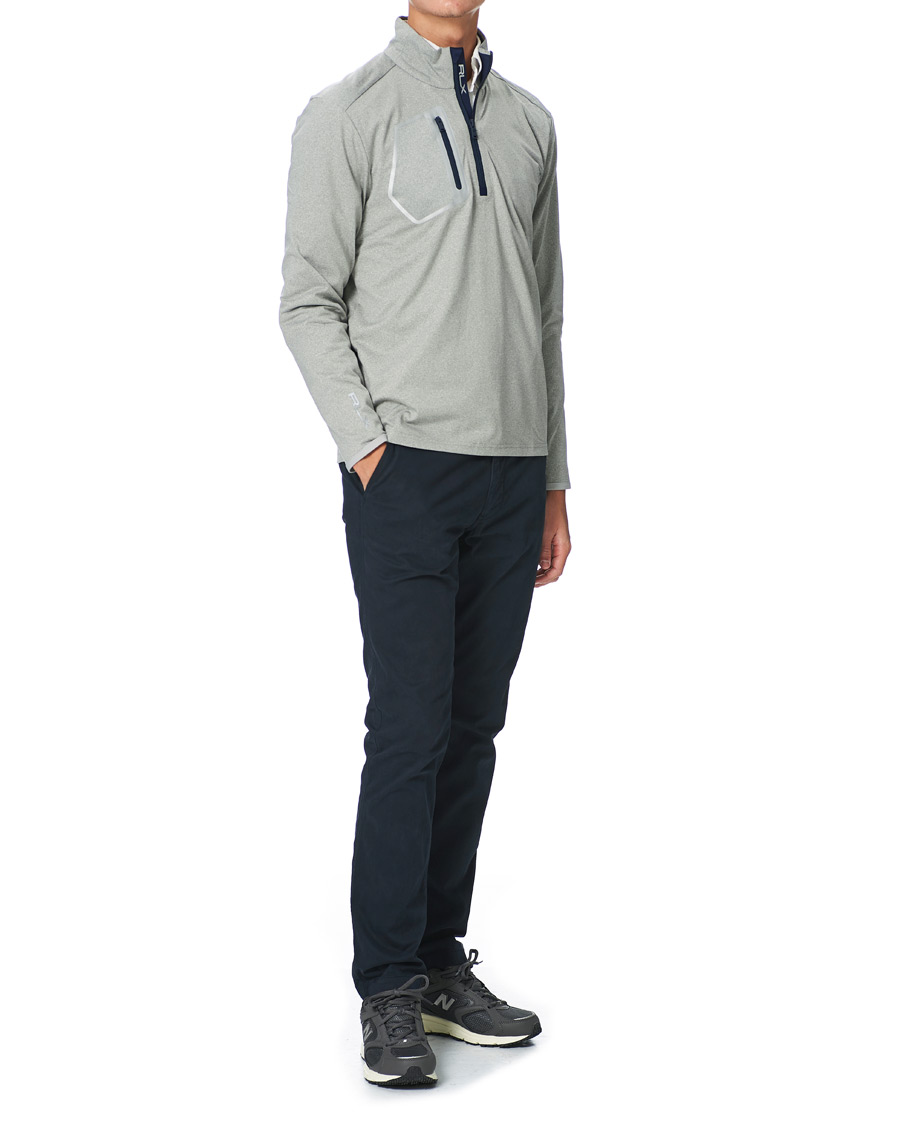 Homme | Pulls Et Tricots | RLX Ralph Lauren | Luxury Performance Jersey Half-Zip Light Grey Heather