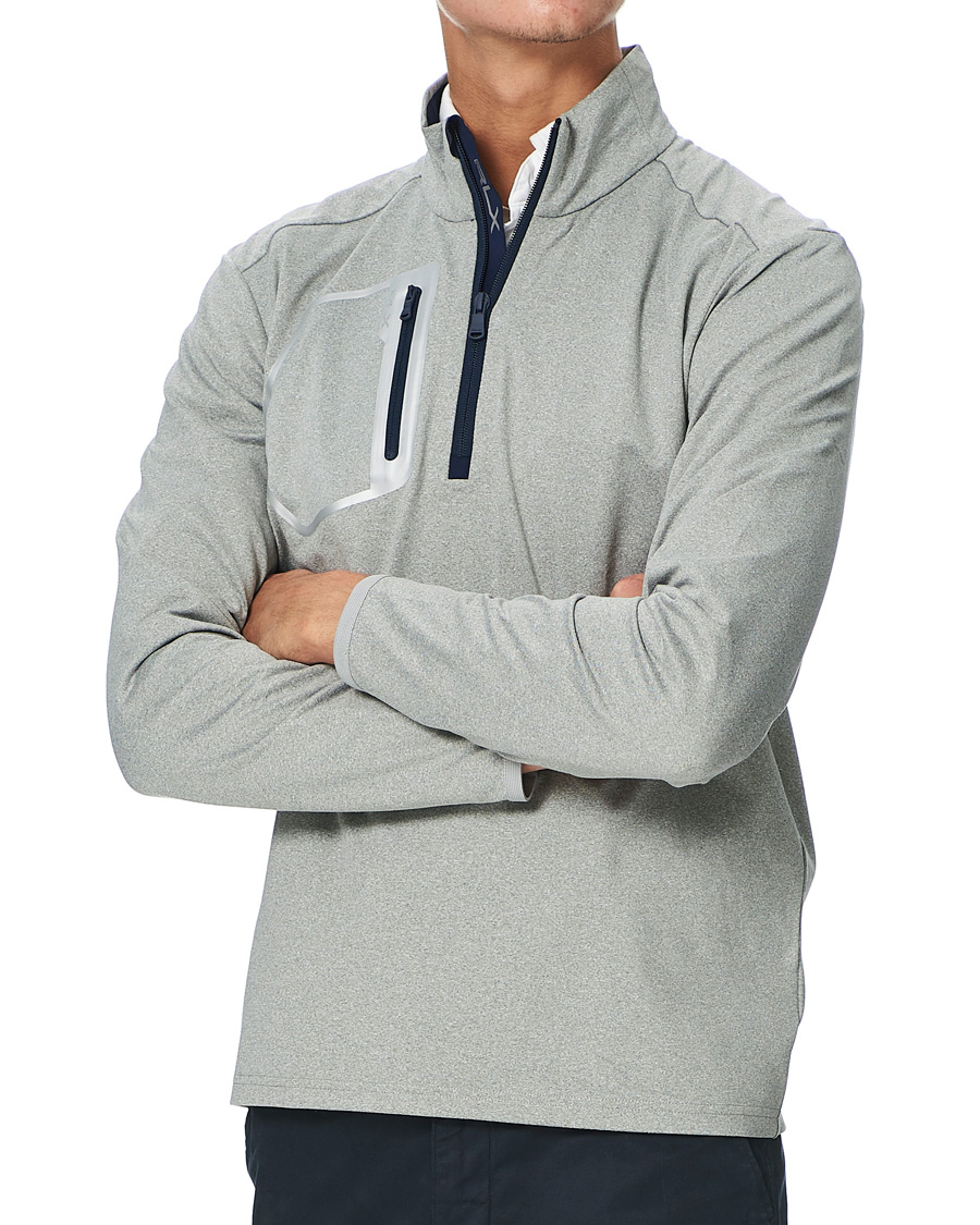 Homme | Pulls Et Tricots | RLX Ralph Lauren | Luxury Performance Jersey Half-Zip Light Grey Heather