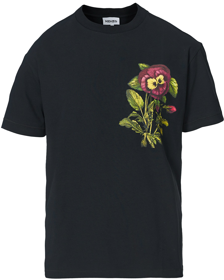 Homme | T-shirts | KENZO | Flower Print T-Shirt Black