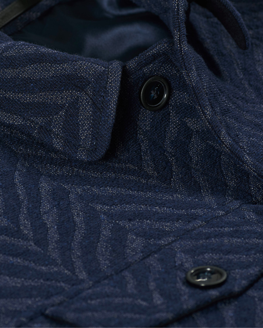 Homme | Manteaux Et Vestes | Giorgio Armani | Chevron Jacquard Jacket Navy