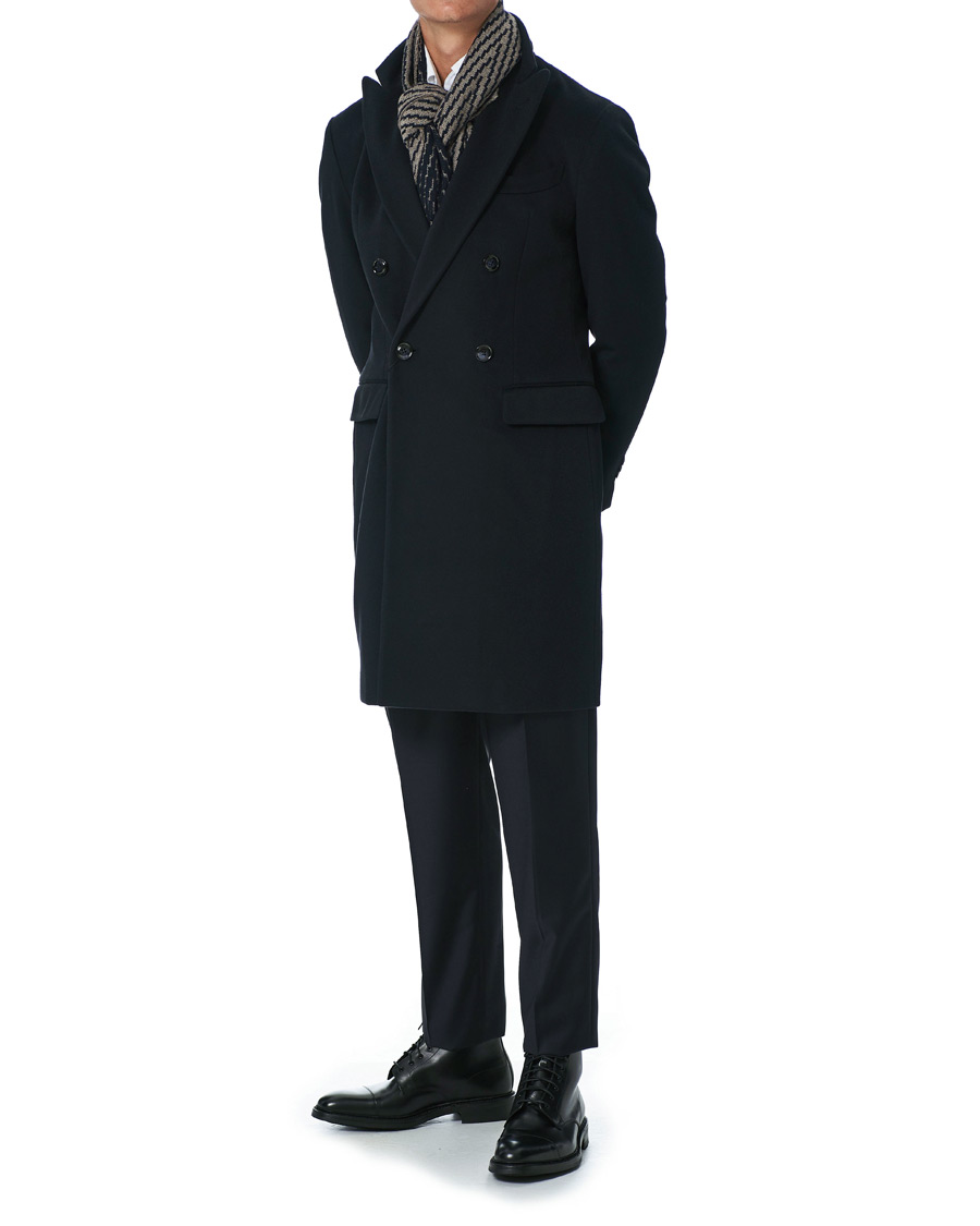 Homme | Manteaux Et Vestes | Giorgio Armani | Double Breasted Cashmere Coat Navy
