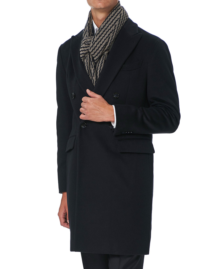 Homme | Manteaux Et Vestes | Giorgio Armani | Double Breasted Cashmere Coat Navy