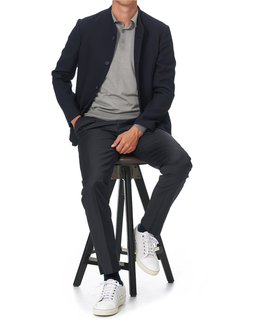 Heren | Blazers | Giorgio Armani | Waffle Wool Guru Blazer Navy