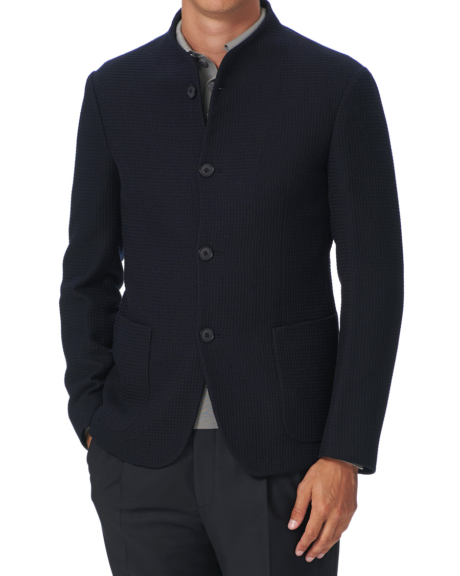 Heren | Blazers | Giorgio Armani | Waffle Wool Guru Blazer Navy