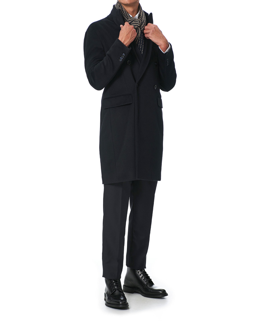 Homme | Pantalons | Giorgio Armani | Tapered Wool/Cashmere Gabardine Trousers Navy