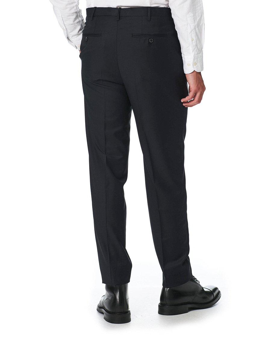 Homme | Pantalons | Giorgio Armani | Tapered Wool/Cashmere Gabardine Trousers Navy