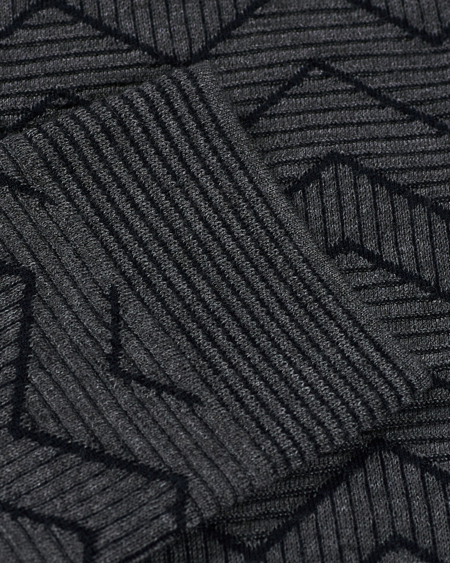 Homme | Pulls Et Tricots | Giorgio Armani | Virgin Wool Chevron Sweater Navy 46