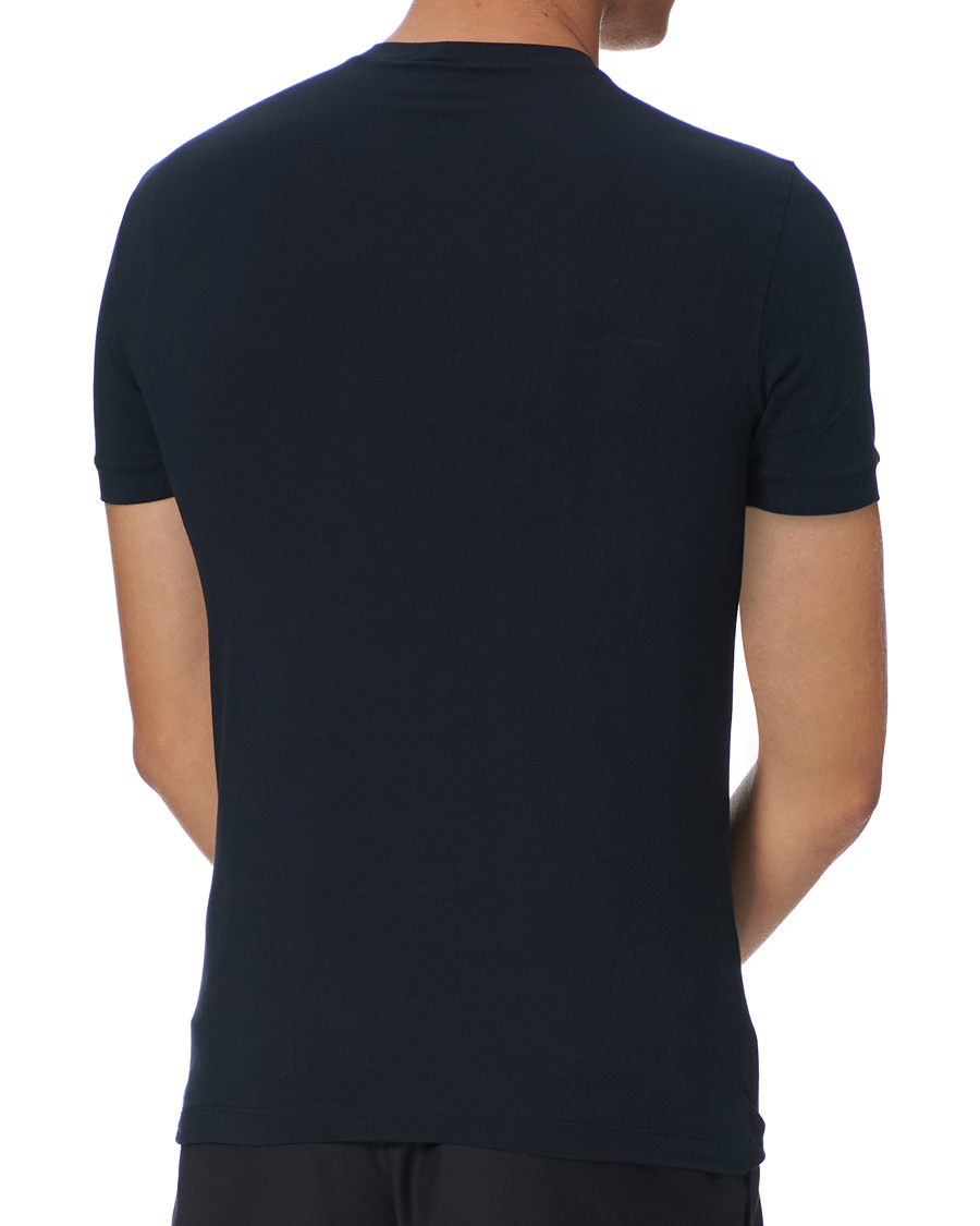 Homme | T-shirts | Giorgio Armani | Embroidered Logo T-Shirt Navy