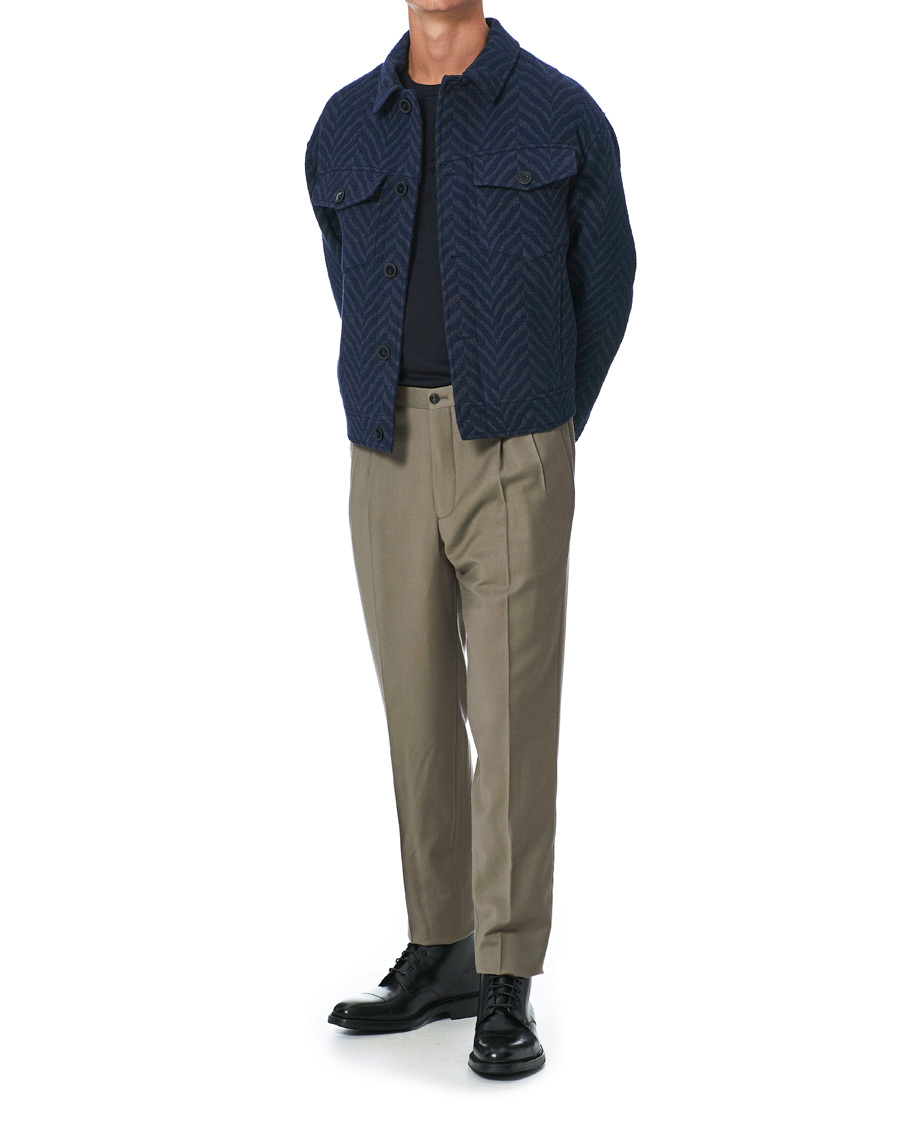 Homme | T-shirts | Giorgio Armani | Signature Embroidery T-Shirt Navy