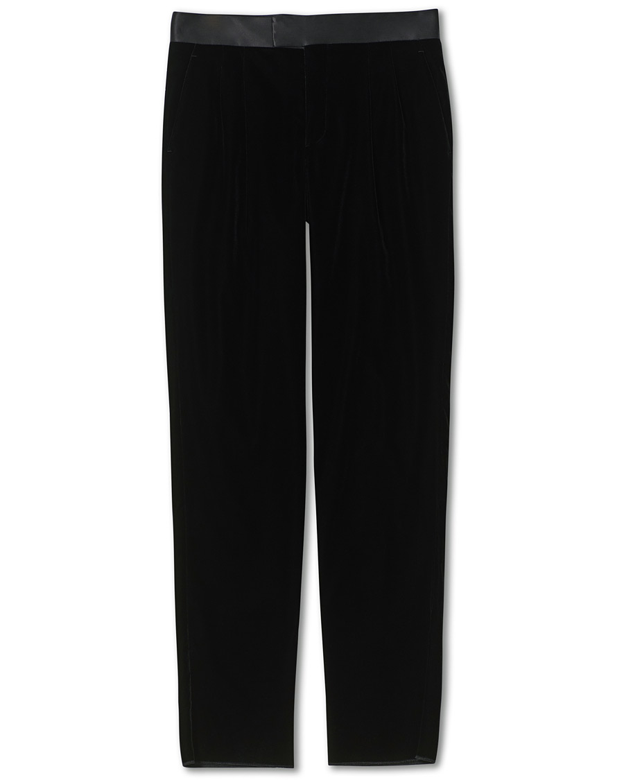 Homme | Pantalons | Giorgio Armani | Velvet Evening Trousers Black