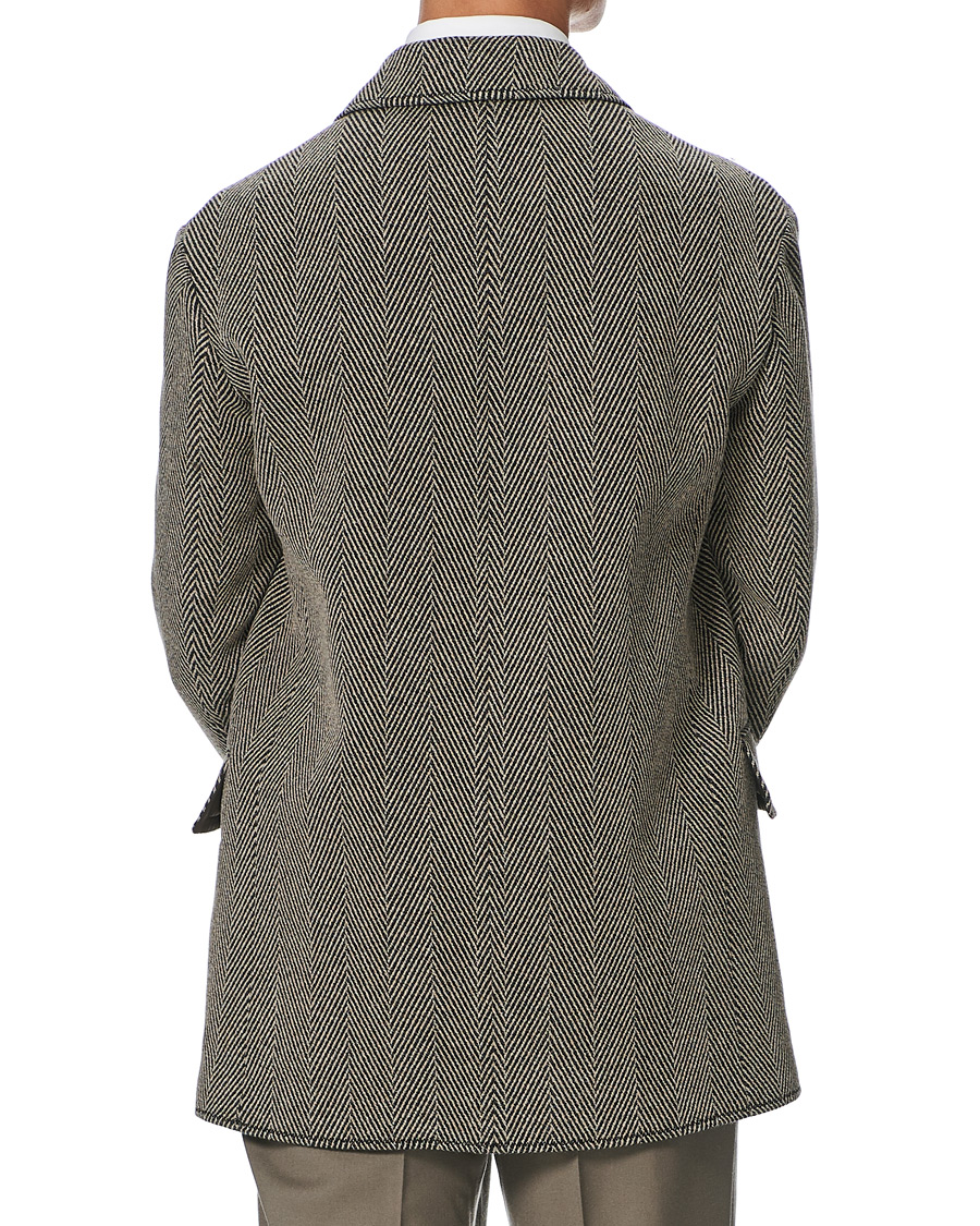 Homme | Manteaux Et Vestes | Giorgio Armani | Wool Chevron Peacoat Grey