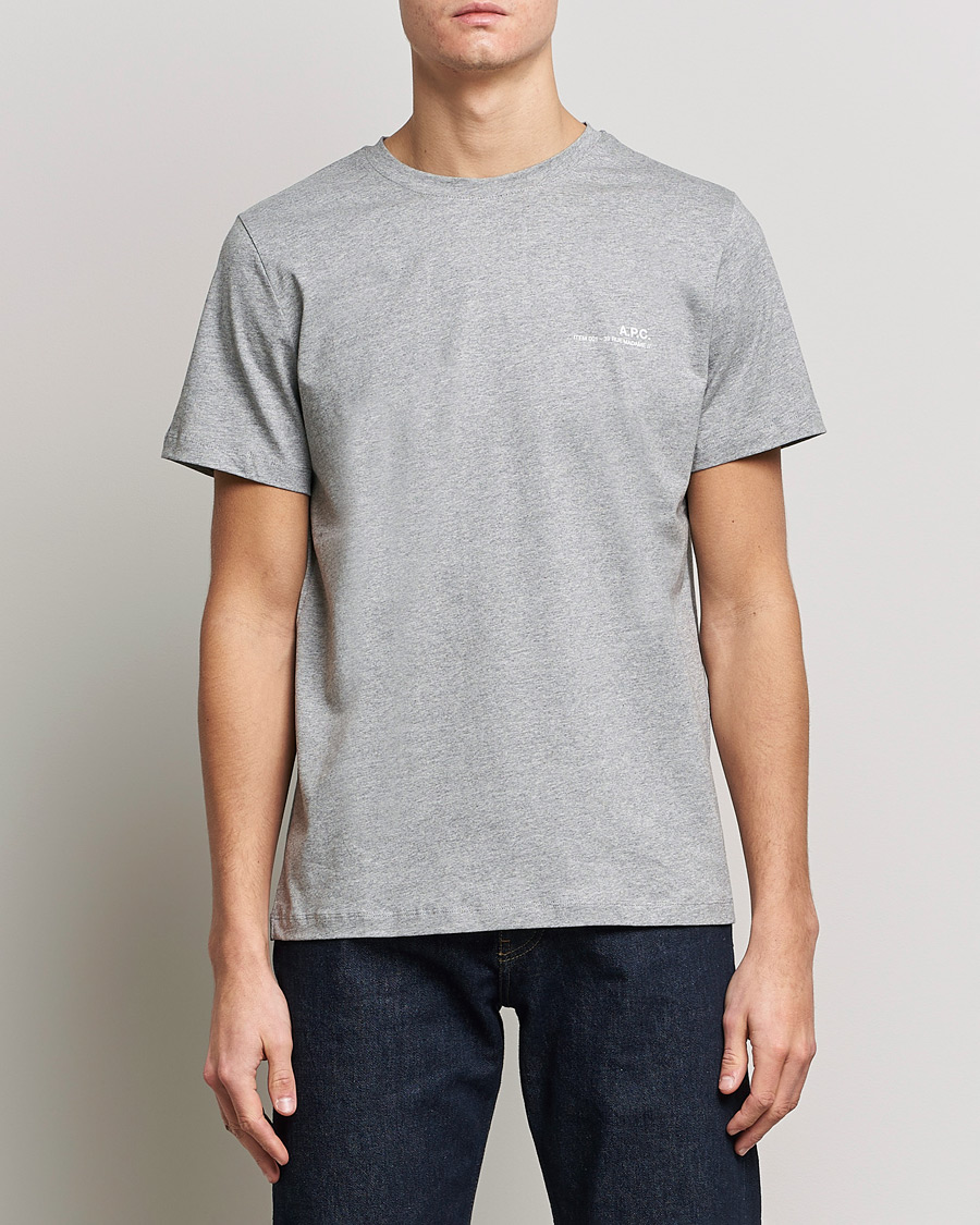 Homme | T-shirts | A.P.C. | Item Short Sleeve T-Shirt Heather Grey