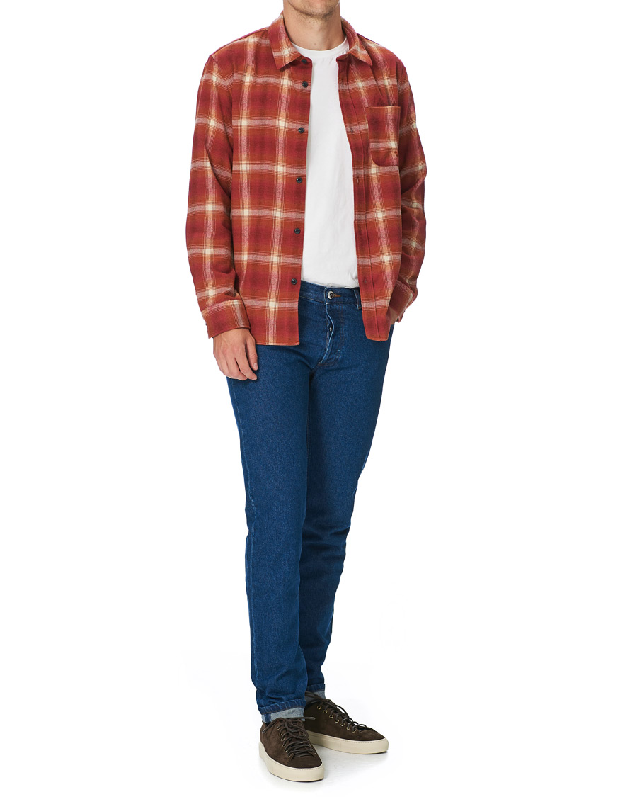Homme | Chemises | A.P.C. | Trek Flannel Overshirt Red Check