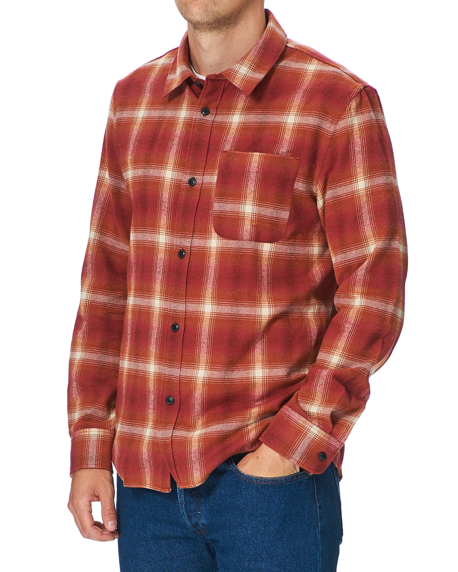 Homme | Chemises | A.P.C. | Trek Flannel Overshirt Red Check