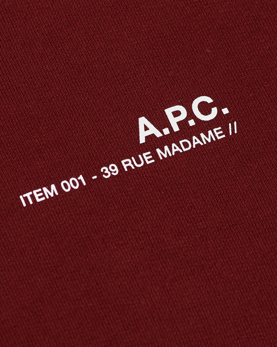 Homme | Pulls Et Tricots | A.P.C. | Item Hoodie Burgundy