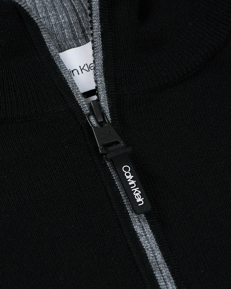 Heren | Truien | Calvin Klein | Superior Wool Half Zip Sweater Black