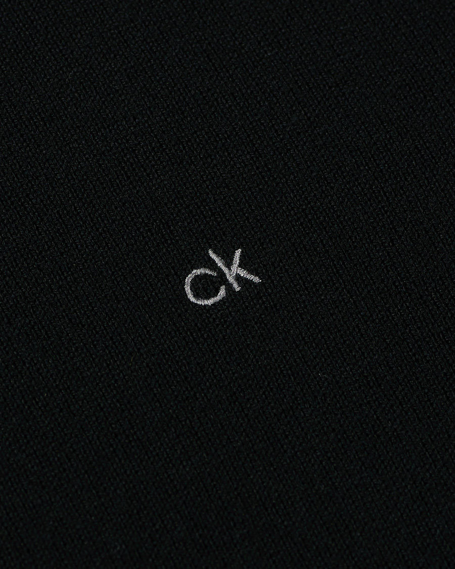 Heren | Truien | Calvin Klein | Superior Wool Half Zip Sweater Black