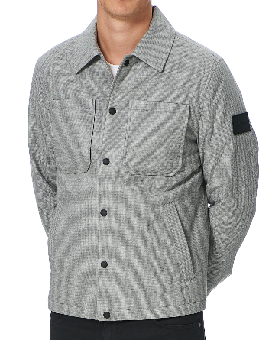 Heren | Jassen | Calvin Klein | Two Tone Light Padded Shirt Jacket Grey Heather