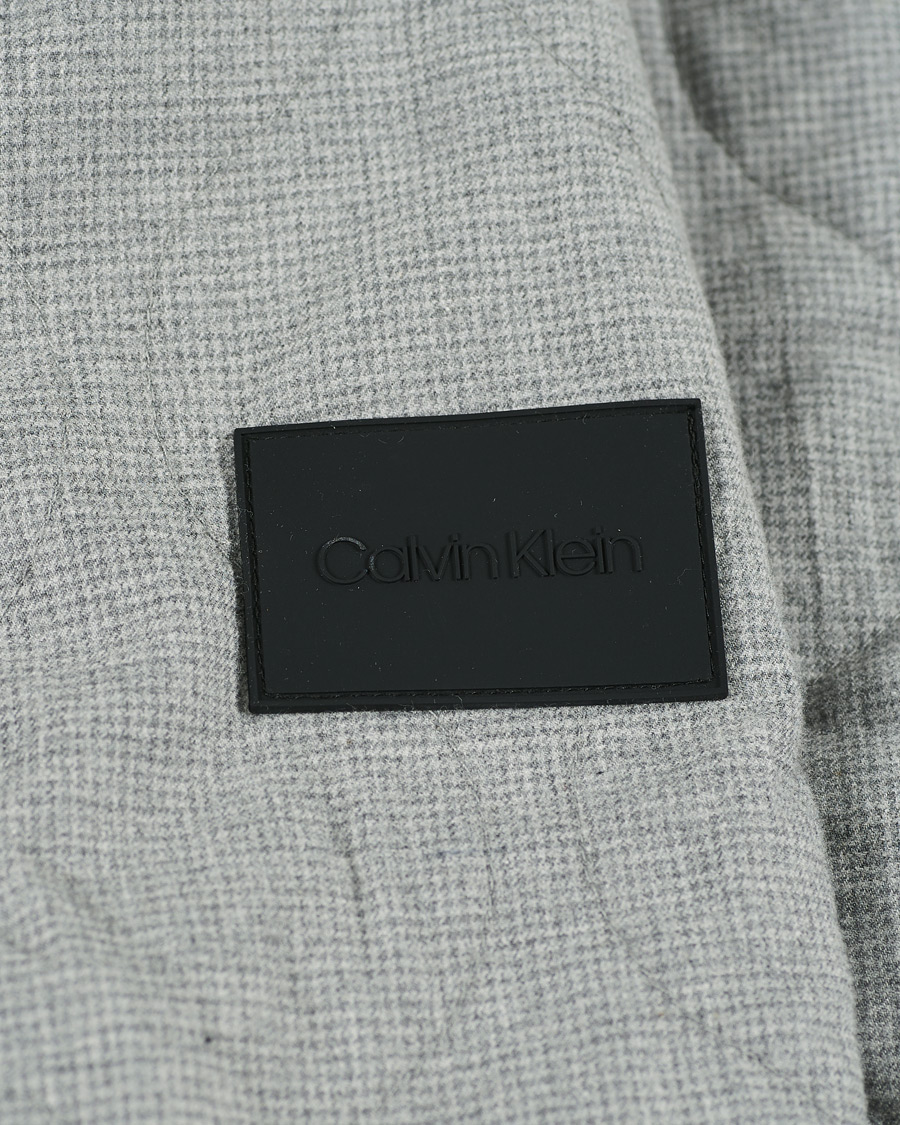 Heren | Jassen | Calvin Klein | Two Tone Light Padded Shirt Jacket Grey Heather