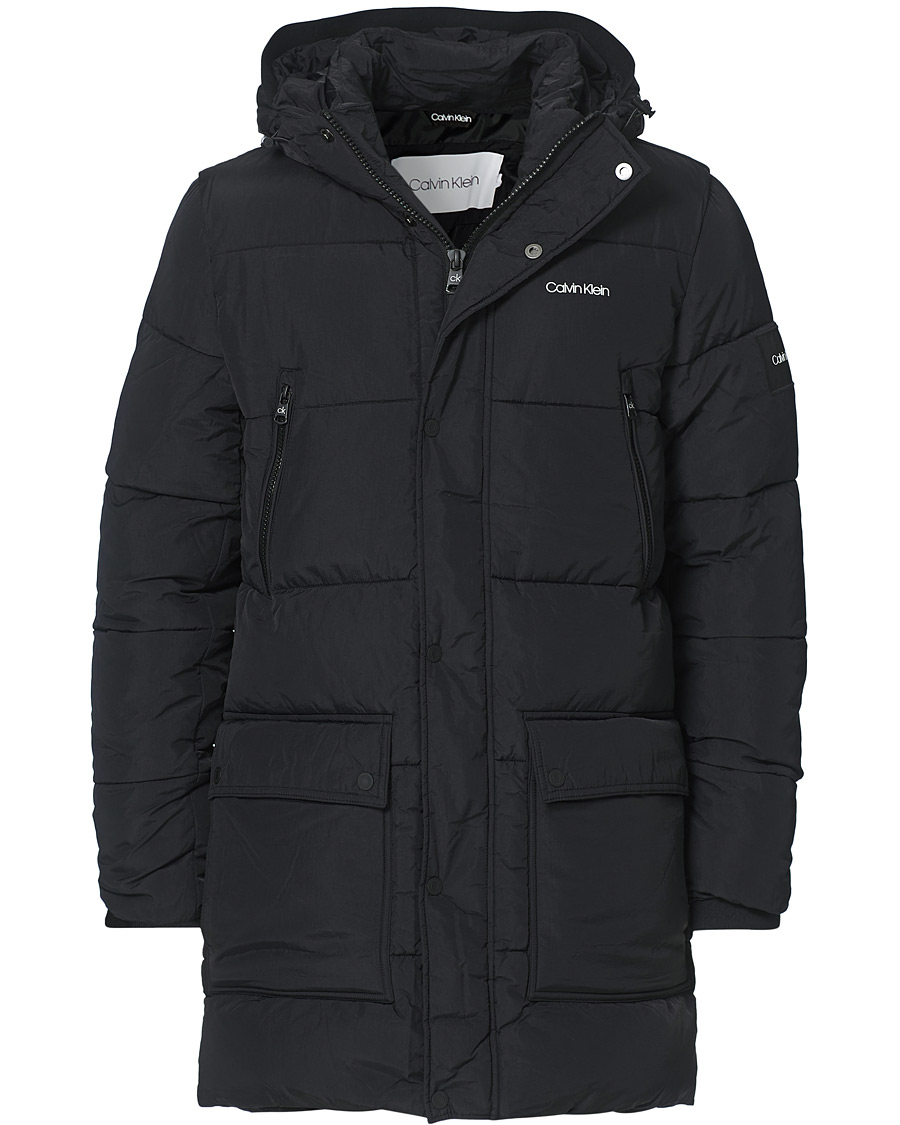 Homme | Manteaux Et Vestes | Calvin Klein | Crinkle Nylon Puffer Parka Black