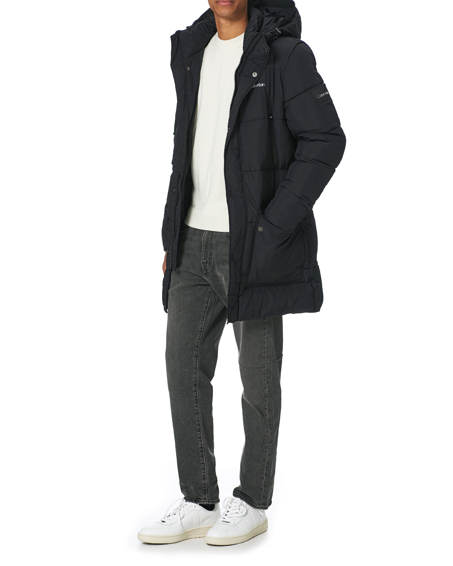 Homme | Manteaux Et Vestes | Calvin Klein | Crinkle Nylon Puffer Parka Black