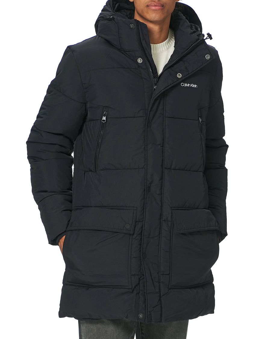 Homme | Manteaux Et Vestes | Calvin Klein | Crinkle Nylon Puffer Parka Black