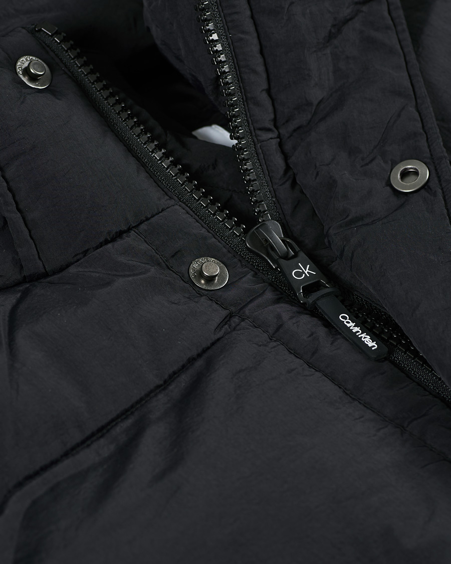 Homme | Manteaux Et Vestes | Calvin Klein | Crinkle Nylon Puffer Parka Black