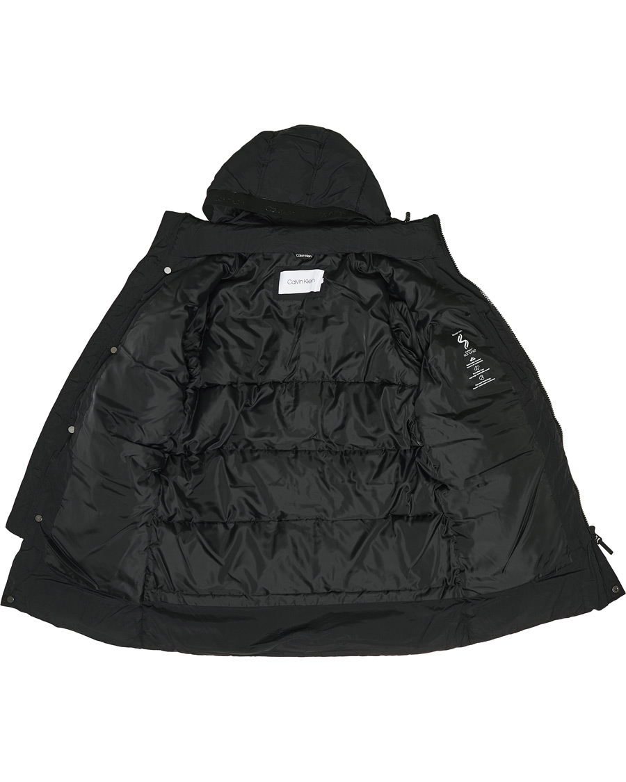 Homme | Manteaux Et Vestes | Calvin Klein | Crinkle Nylon Puffer Parka Black